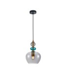 Designer pendant lamps - Italux Busco Pendant 1xE27 40W Gold, Black PND-30263-1A-BRO-SG - product 2