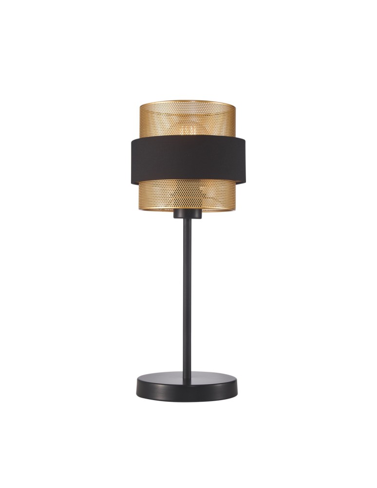 Table lamps with lampshade - Italux Desk Bans 1xE27 40W Gold, Black TB-27467-1-BK-GD - product kolory-swiatla.pl 1