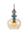 Italux Busco Pendant 1xE27 40W Gold, Amber PND-30263-1A-BRO-AMB
