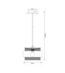 Single pendant lamps - Italux Bans Pendant 1xE27 40W Gold, Black PND-27467-1-BK-GD - product 3