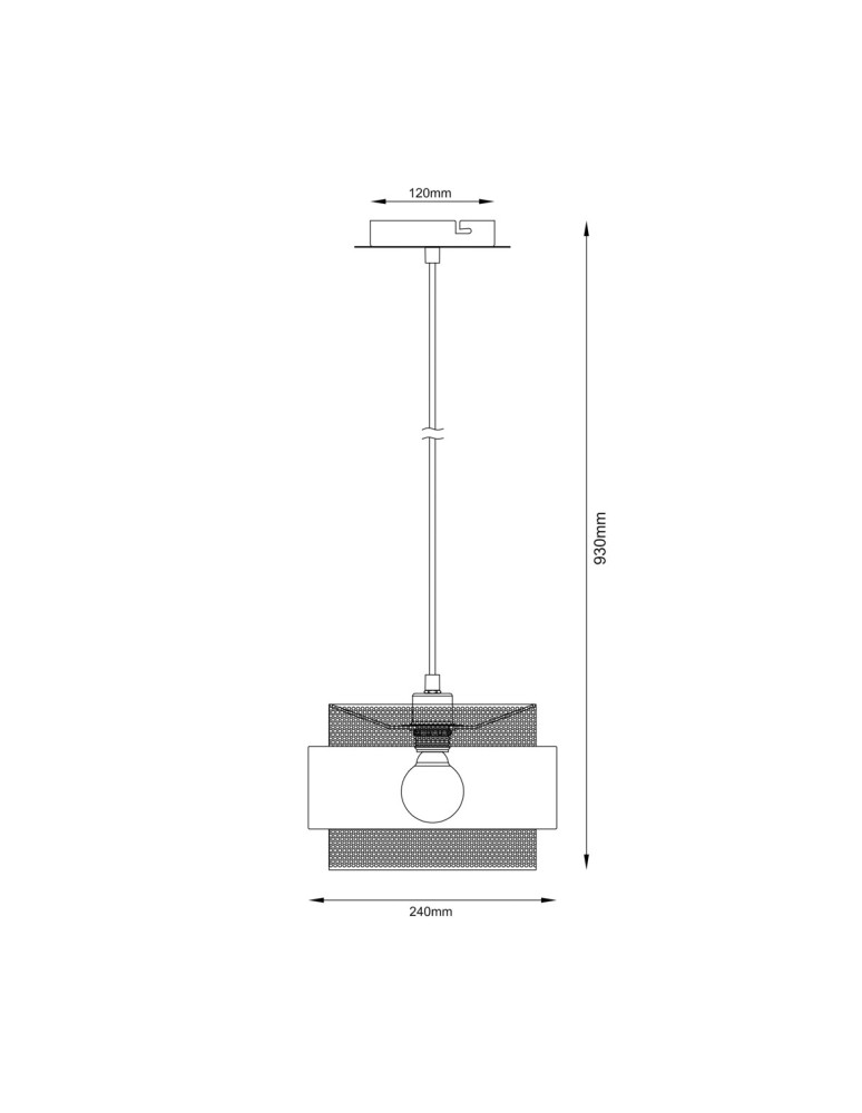 Single pendant lamps - Italux Bans Pendant 1xE27 40W Gold, Black PND-27467-1-BK-GD - product kolory-swiatla.pl 3