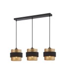Pendant lamps on a strip - Italux Bans Pendant 3xE27 40W Gold, Black PND-27467-3-BK-GD - product 4