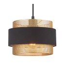 Single pendant lamps - Italux Bans Pendant 1xE27 40W Gold, Black PND-27467-1-BK-GD - product 1