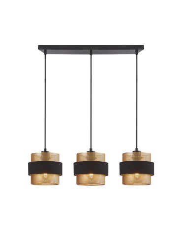 Italux Bans Pendant 3xE27 40W Gold, Black PND-27467-3-BK-GD