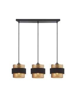 Italux Bans Wisząca 3xE27 40W Złoty, czarny PND-27467-3-BK-GD
