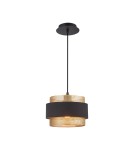 Single pendant lamps - Italux Bans Pendant 1xE27 40W Gold, Black PND-27467-1-BK-GD - product 2