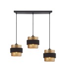 Pendant lamps on a strip - Italux Bans Pendant 3xE27 40W Gold, Black PND-27467-3-BK-GD - product 5