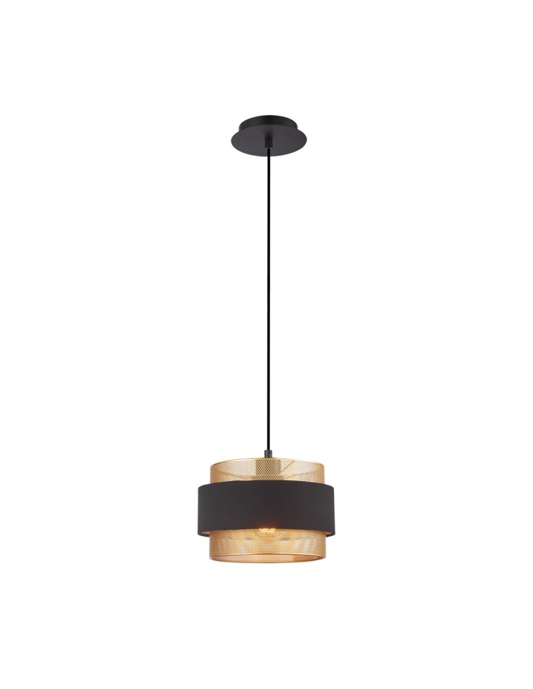 Single pendant lamps - Italux Bans Pendant 1xE27 40W Gold, Black PND-27467-1-BK-GD - product kolory-swiatla.pl 4
