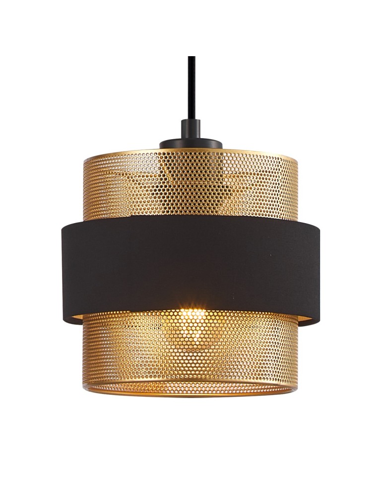 Pendant lamps on a strip - Italux Bans Pendant 3xE27 40W Gold, Black PND-27467-3-BK-GD - product kolory-swiatla.pl 2
