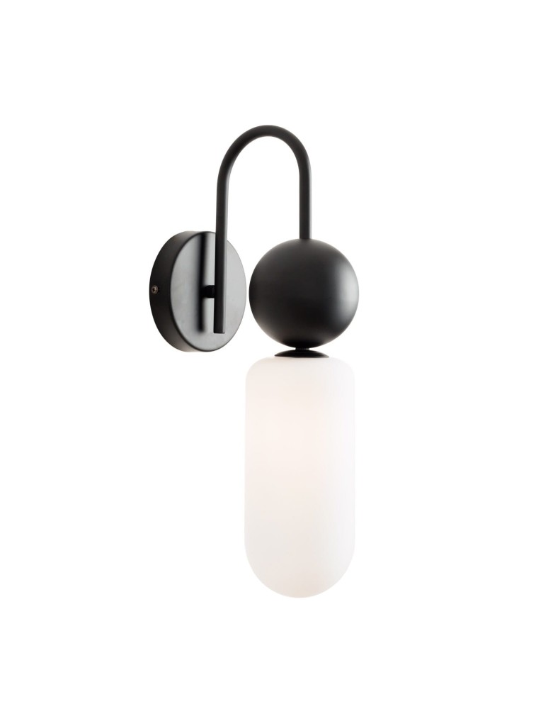 Retro wall lamps - Maxlight Wall lamp Roma Black W0381 - product kolory-swiatla.pl 1