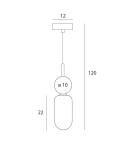 Single pendant lamps - Maxlight Roma Black P0600 Pendant Lamp. - product 4