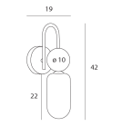 Retro wall lamps - Maxlight Wall lamp Roma Gold W0380 - product 4