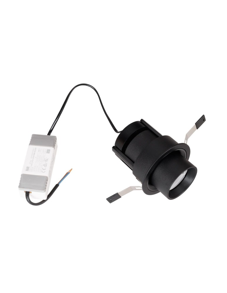 Recessed ceiling spotlights - Maxlight Halo F Black Flush Mounted Ceiling Lamp H0131. - product kolory-swiatla.pl 4