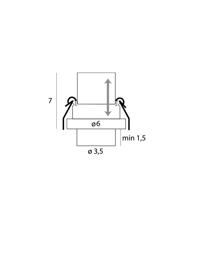 Recessed ceiling spotlights - Maxlight Halo E White Flush Mounted Ceiling Lamp H0128. - product kolory-swiatla.pl 6