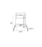 Recessed ceiling spotlights - Maxlight Halo F White Flush Mounted Ceiling Lamp H0130. - product 4