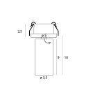 Recessed ceiling spotlights - Maxlight Halo C White Flush Mounted Ceiling Lamp H0124. - product 5