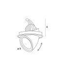 LED flush-mounted lamps - Maxlight Rubio 10W Black H0133 recessed luminaire. - product 7