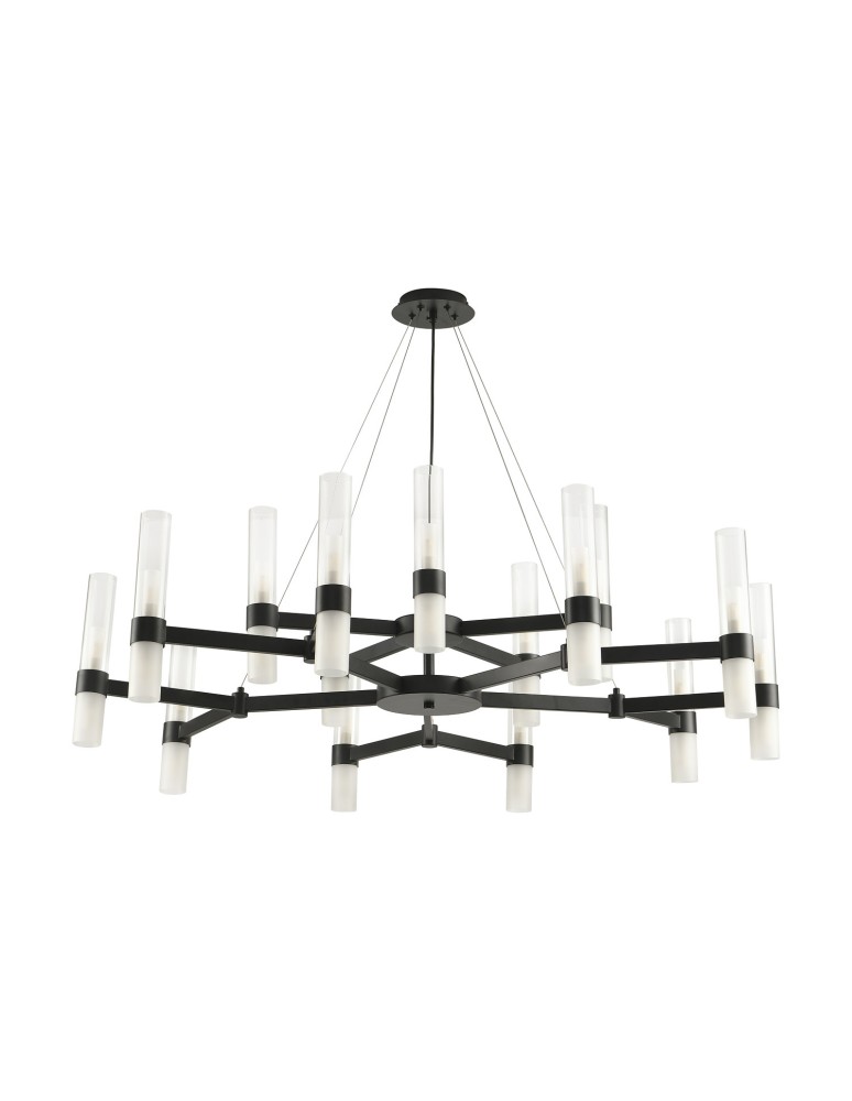 Designer pendant lamps - Step into Design CANDELA-15 gold 120cm pendant lamp DN1505-15 black - product kolory-swiatla.pl 1