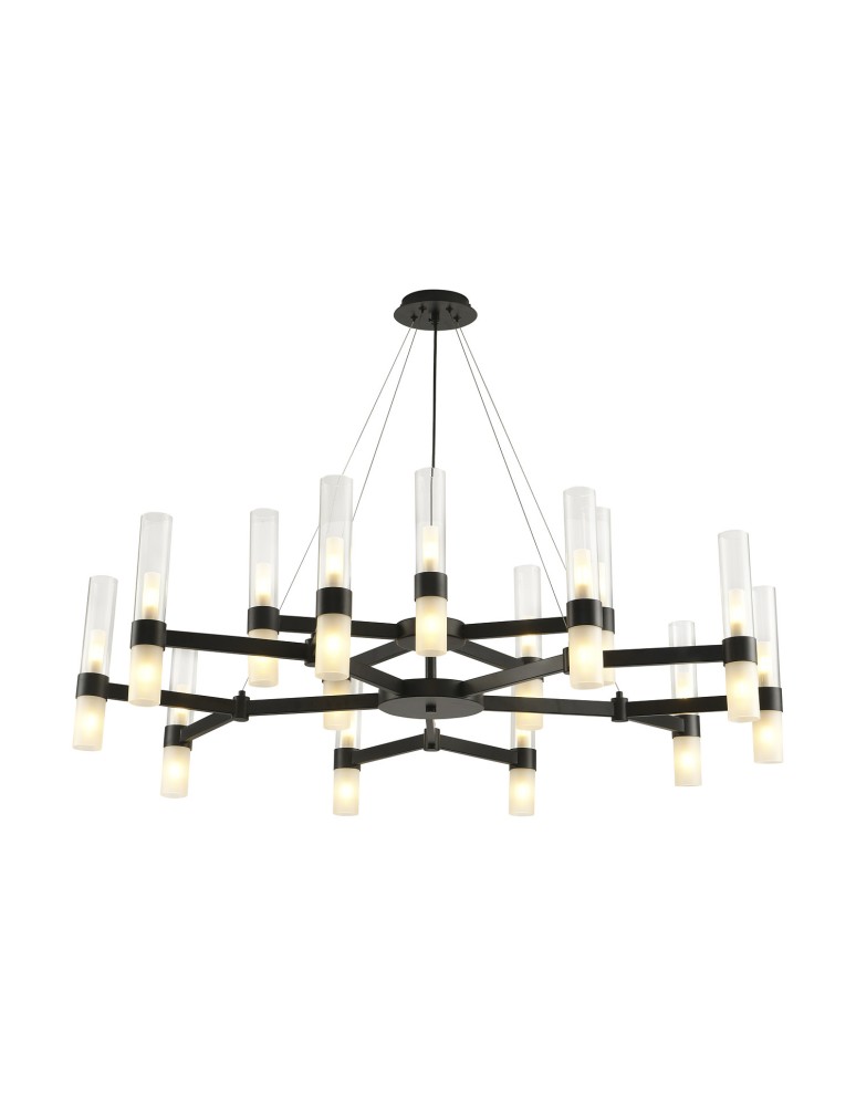Designer pendant lamps - Step into Design CANDELA-15 gold 120cm pendant lamp DN1505-15 black - product kolory-swiatla.pl 2