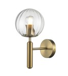 Modern Classic style wall lamps - Step into Design PALLA gold 15cm wall lamp F070 transparent - product 1