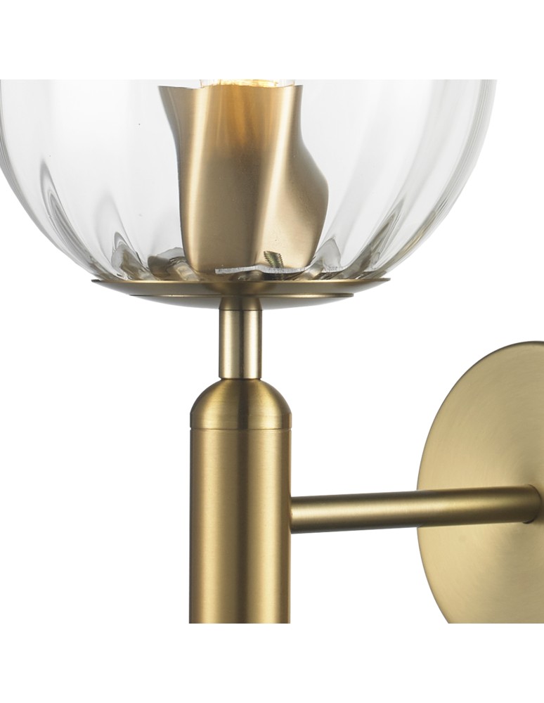 Modern Classic style wall lamps - Step into Design PALLA gold 15cm wall lamp F070 transparent - product kolory-swiatla.pl 3