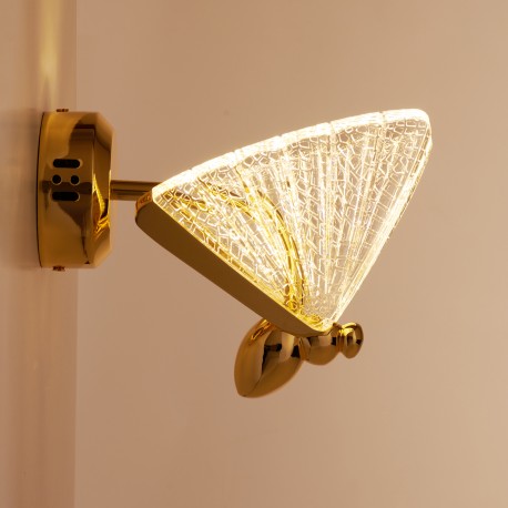 Step into Design Lampa ścienna BEE LED złota 18cm ST-W0612-1S