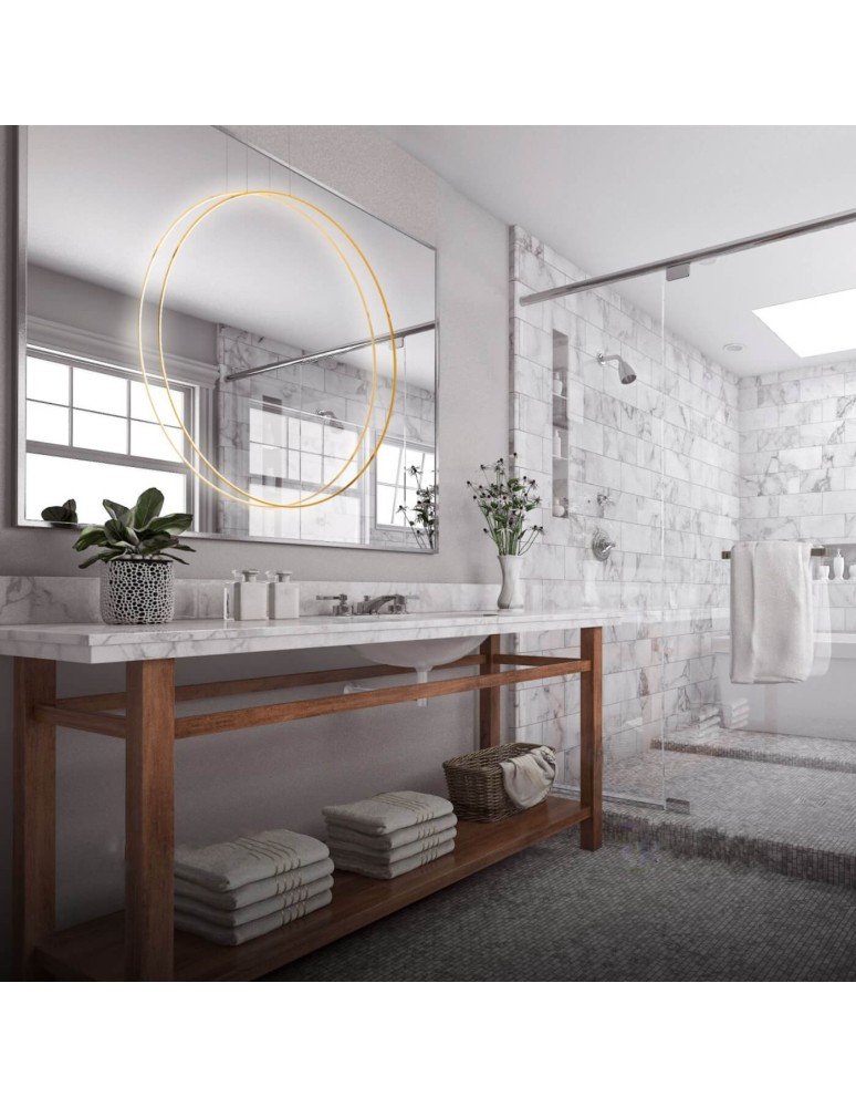 Pendant lamps circles - Light Prestige Mirror pendant large gold CCT - product kolory-swiatla.pl 8