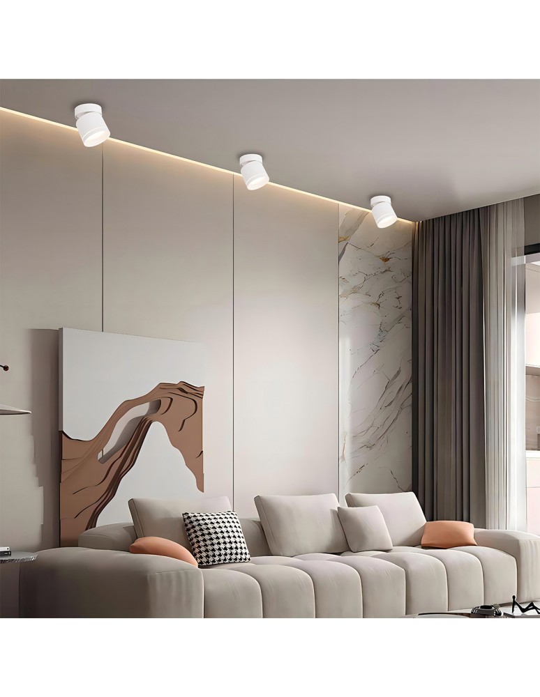 Adjustable ceiling lamps - spots - Light Prestige Kendal surface-mounted luminaire 1 x GX53 white LP-6331/1SM R1 WH movable - product kolory-swiatla.pl 2