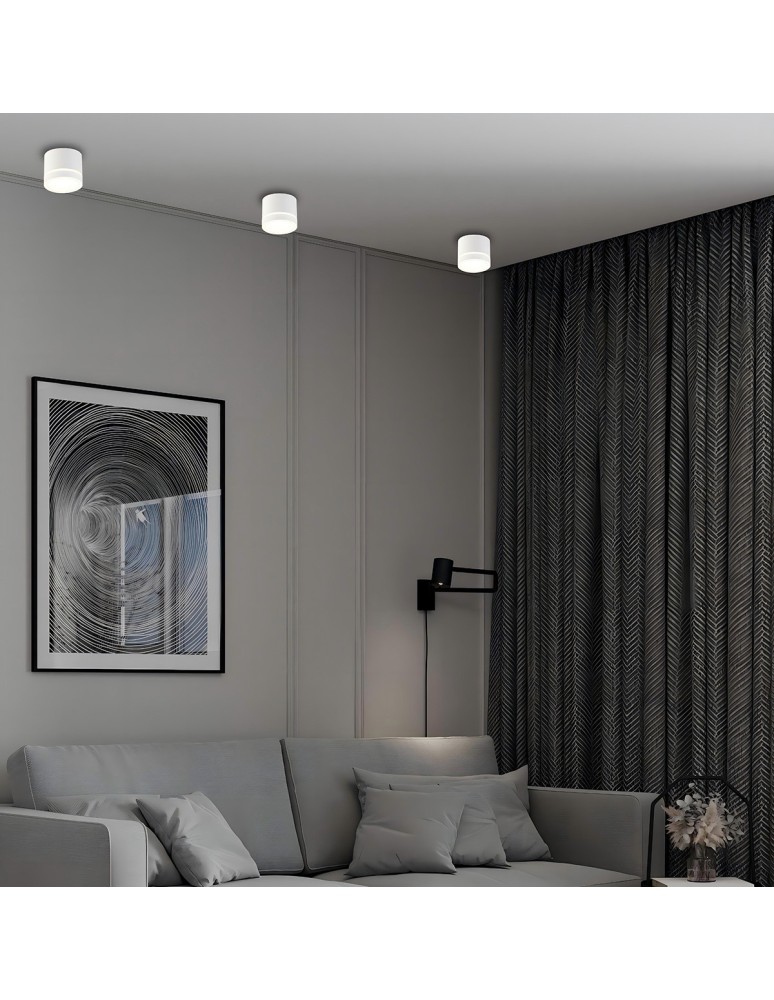 Round ceiling luminaires - Light Prestige Kendal surface-mounted luminaire 1 x GX53 white LP-6331/1SM R2 WH - product kolory-swiatla.pl 2