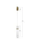 Single pendant lamps - Light Prestige Ambiente LED CCT gold pendant lamp LP-1510/1P GD - product 6