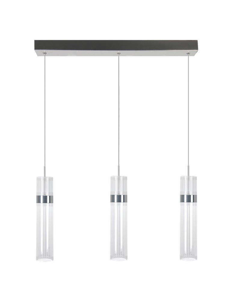Pendant lamps on a strip - Light Prestige Ambiente 3 LED CCT chrome pendant lamp LP-1510/3L CH - product kolory-swiatla.pl 3