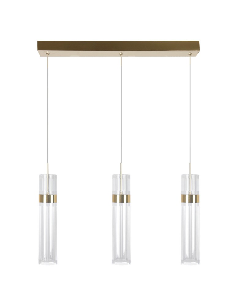 Pendant lamps on a strip - Light Prestige Ambiente 3 LED CCT gold pendant lamp LP-1510/3L GD - product kolory-swiatla.pl 3
