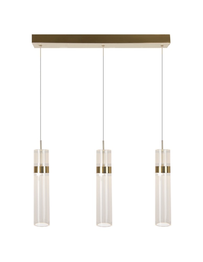 Pendant lamps on a strip - Light Prestige Ambiente 3 LED CCT gold pendant lamp LP-1510/3L GD - product kolory-swiatla.pl 1