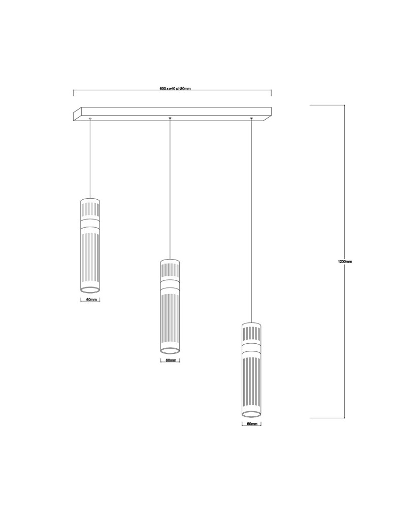 Pendant lamps on a strip - Light Prestige Ambiente 3 LED CCT gold pendant lamp LP-1510/3L GD - product kolory-swiatla.pl 6