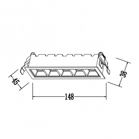 Light Prestige Solar oprawa podtynkowa biała LED IP20 LP-0406/5RS WH