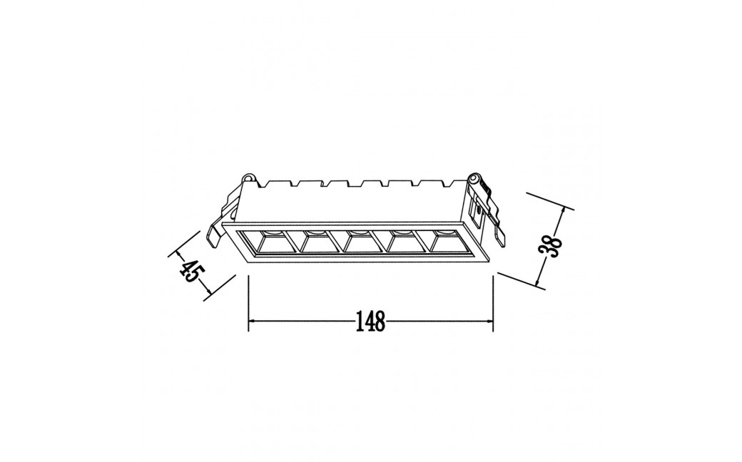 Light Prestige Solar oprawa podtynkowa biała LED IP20 LP-0406/5RS WH