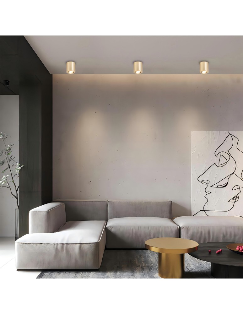 Flush-mounted lamps - pendants - Light Prestige Tulon gold surface-mounted luminaire - product kolory-swiatla.pl 2