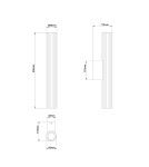 Bathroom wall lamps - Light Prestige Wall lamp Linea LED CCT IP44 white LP-0510/1W-45 WH - product 5