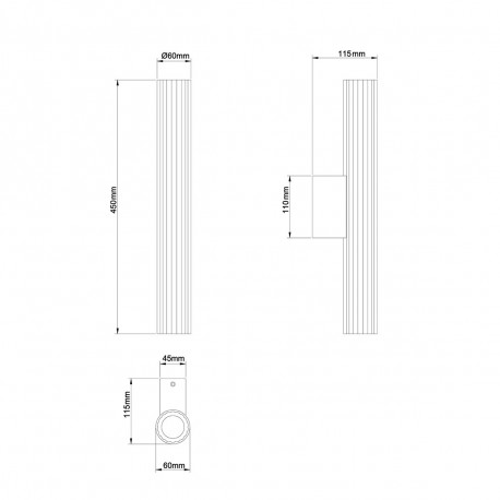 Light Prestige Kinkiet Linea LED CCT IP44 chrom LP-0510/1W-45 CH