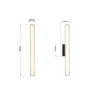 Bathroom wall lamps - Light Prestige Wall lamp Linea LED CCT IP44 black LP-0510/1W-45 BK - product 5
