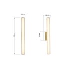 Bathroom wall lamps - Light Prestige Wall lamp Linea LED CCT IP44 gold LP-0510/1W-45 GD - product 6