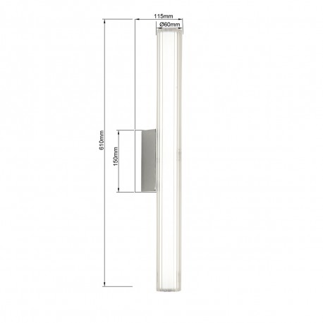 Light Prestige Kinkiet Linea LED CCT IP44 chrom LP-0510/1W-61 CH