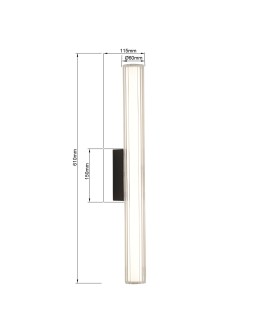 Light Prestige Wall lamp Linea LED CCT IP44 black LP-0510/1W-61 BK - product 2
