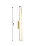 Bathroom wall lamps - Light Prestige Wall lamp Linea LED CCT IP44 gold LP-0510/1W-61 GD. - product 2