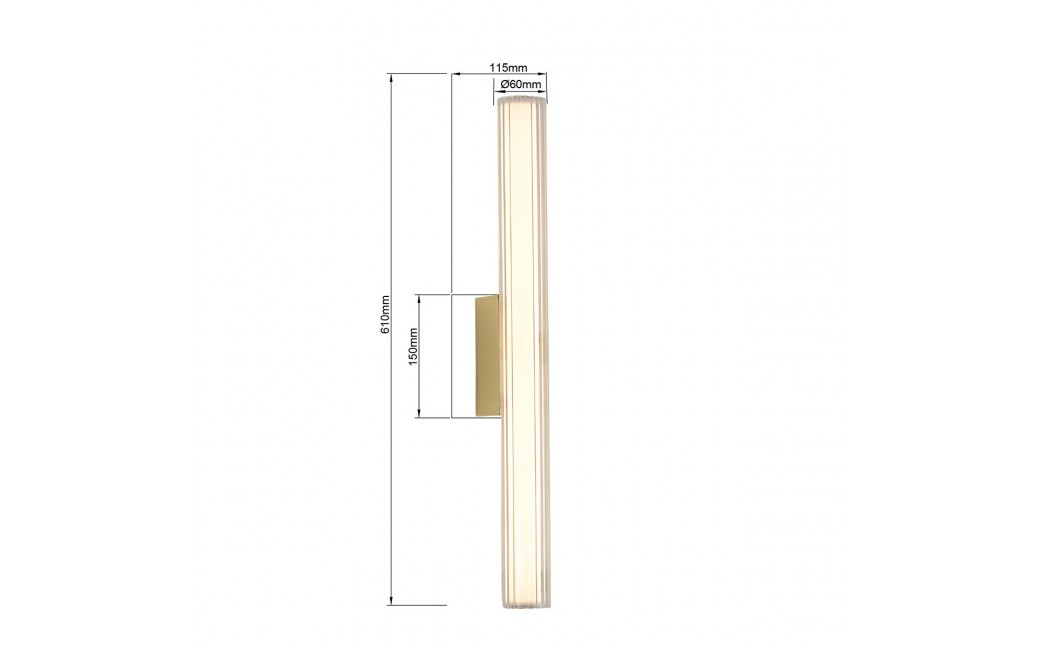 Light Prestige Kinkiet Linea LED CCT IP44 złoty LP-0510/1W-61 GD