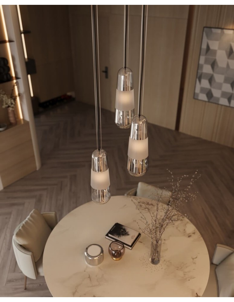 Pendant lamps - Maxlight Mauri 1 Smoky Glass Pendant Lamp P0590 - product kolory-swiatla.pl 6