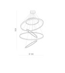 Pendant lamps circles - Azzardo WHEEL XXL GOLD 5xLED Pendant Gold AZ3138 - product 6