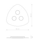 Ceiling lamps - Nowodvorski ORGANIC Ceiling Plafond Max power 3x12W GX53 White 8304 - product 5