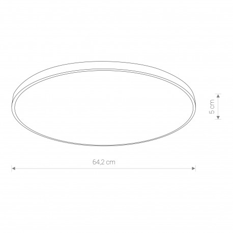 Nowodvorski AGNES ROUND LED Sufitowa Plafon Max moc 64W LED IP44 Biały 8210