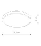 LED Plafonds - Nowodvorski AGNES ROUND LED Ceiling Plafond Max power 22W LED IP44 White 8207 - product 6